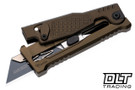 Reate EXO-U Utility Blade v2 - Diamond Pattern - Bronze Anodized Aluminum