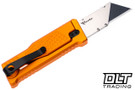 Reate EXO-U Utility Blade v2 - Diamond Pattern - Orange Anodized Aluminum Reate EXO-U Utility Blade v2 - Diamond Pattern - Orange Anodized Aluminum