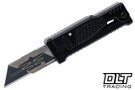 Reate EXO-U Utility Blade v2 - Diamond Pattern - Black Anodized Aluminum