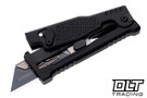 Reate EXO-U Utility Blade v2 - Diamond Pattern - Black Anodized Aluminum