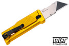 Reate EXO-U Utility Blade v2 - Diamond Pattern - Gold Anodized Aluminum