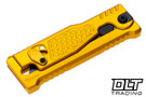 Reate EXO-U Utility Blade v2 - Diamond Pattern - Gold Anodized Aluminum