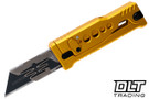 Reate EXO-U Utility Blade v2 - Speed Holes - Gold Anodized Aluminum