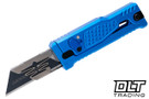 Reate EXO-U Utility Blade v2 - Diamond Pattern - Dark Blue Anodized Aluminum
