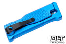 Reate EXO-U Utility Blade v2 - Diamond Pattern - Dark Blue Anodized Aluminum