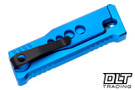 Reate EXO-U Utility Blade v2 - Speed Holes - Dark Blue Anodized Aluminum