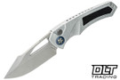 Heretic Pariah Manual - Stonewashed Drop Point MagnaCut Blade - Blizzard Worn Chassis