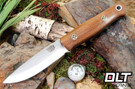 Bark River Bushcrafter LT 3V Walnut Burl - Black Liners - Mosaic Pins #1