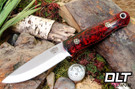 Bark River Bushcrafter LT 3V Devil's Cut Voodoo Resin - Thick Red Liners - Mosaic Pins