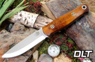 Bark River Bushcrafter LT 3V Dark Curly Maple - Red Liners - Mosaic Pins #1
