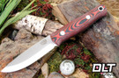 Bark River Bushcrafter LT 3V Black & Red Suretouch - Matte - Black Liners
