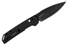 Kershaw Mini Iridium 2051BLK with 3" black oxide D2 spear point blade, black anodized aluminum handle, DuraLock crossbar lock, KVT ball bearings, 2.5 oz, reversible deep-carry clip.
