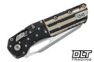 Microtech 210T-10APPMFLAG MSI S/E - Black Flag Injection Molded Handle - Apocalyptic Blade