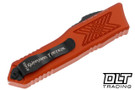 Guardian Tactical GTX-025 OTF Elmax Black Drop Point - Burnt Orange Aluminum