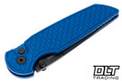 Pro-Tech TR-3 Integrity Manual - Blue Relic Textured Handle - Black Blade