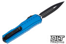 Microtech 1242-1BL Cypher II D/E - Blue Handle - Black Blade
