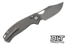 Kunwu Django XL - Diamond Stonewashed Titanium - Stonewashed Elmax Blade