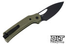 Reate PL-XE - Green Micarta - Black PVD Blade