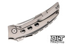 Reate Velocity - Bead Blasted Titanium with Holes - Belt Satin Blade