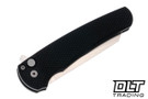 Pro-Tech Malibu Reverse Tanto - Textured Black Handle - Stonewashed MagnaCut Blade