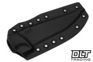WTG Steadfast Gen 2 - Dark Washed K329 Blade - Black Traction Grip G-10 - Black Kydex