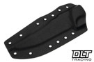 WTG Steadfast Gen 2 - Dark Washed K329 Blade - Black Traction Grip G-10 - Black Kydex