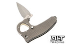 Reate EXO-D - Bead Blasted Titanium - Belt Satin Blade