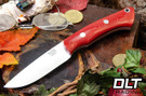 Bark River Featherweight Fox River 3V Red Linen Micarta - White Liners