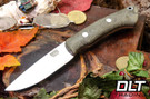 Bark River Featherweight Fox River 3V Green Canvas Micarta - Matte