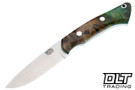 Bark River Featherweight Fox River 3V Brown & Green Maple Burl - Green Liners