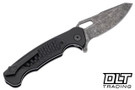 Dead Reckon Ridgeback - Black Aluminum Handle - Scallop Milled G-10 Inlay - Dark Stonewashed MagnaCut Blade