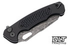 Dead Reckon Ridgeback - Black Aluminum Handle - Scallop Milled G-10 Inlay - Dark Stonewashed MagnaCut Blade