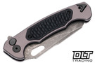 Dead Reckon Ridgeback - Dark Grey Anodized Aluminum Handle - Scallop Milled Black G-10 Inlay - Dark Stonewashed MagnaCut Blade