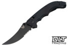 Benchmade 865SBK Mini Bedlam - Black - Partially Serrated blade.