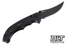Benchmade 865SBK Mini Bedlam - Black - Partially Serrated blade.