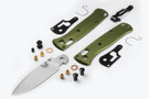 Benchmade 533SL-10 Mini Bugout in Woodland Green scales parts break down.