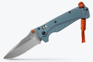 Benchmade 18060S Adira - Depth Blue - Partially Serrated blade. 