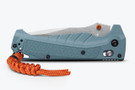 Benchmade 18060S Adira - Depth Blue - Partially Serrated shown folded.