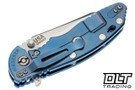 Hinderer 3.5" XM-18 No Choil Wharncliffe 20CV - Blue Anodized Titanium - Blue G-10