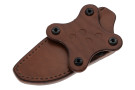 Tactile Knife Company Osprey MagnaCut - Black Richlite Micarta - Brown Leather Sheath