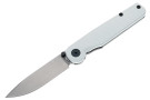 Tactile Knife Company Rockwall MagnaCut - Golf White Cerakote Handle - Black Accents