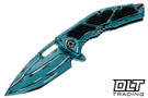 Heretic Medusa Manual Tanto MagnaCut - Turquoise Cel Shading Aluminum - Limited Edition