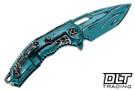 Heretic Medusa Manual Tanto MagnaCut - Turquoise Cel Shading Aluminum - Limited Edition