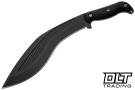 RMJ Tactical Kukri - Graphite Black Cerakote Blade - Black G-10