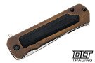 Medford TFF-4 Tanto - Tumbled S35VN - Bronze Titanium - Black G-10 Inlay - Black Hardware - DLC Clip