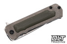 Medford TFF-4 Tanto - Tumbled S35VN - Tumbled Titanium - OD Green G-10 Inlay - Black Hardware - DLC Clip
