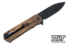 Medford TFF-4 Drop Point - DLC S45VN - Bronze Titanium - Black G-10 Inlay - Black Hardware - DLC Clip