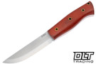 Lishen Woodsman Nitro-V - Red Canvas Micarta - Brass Hollow Pins