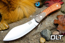 Bark River Nessmuk Cru-Wear Grey & Orange Tigertail Maple Burl