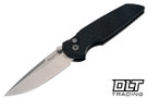 Pro-Tech TR-3 Integrity Manual - Black Reptile Textured Handle - Stonewashed Blade
